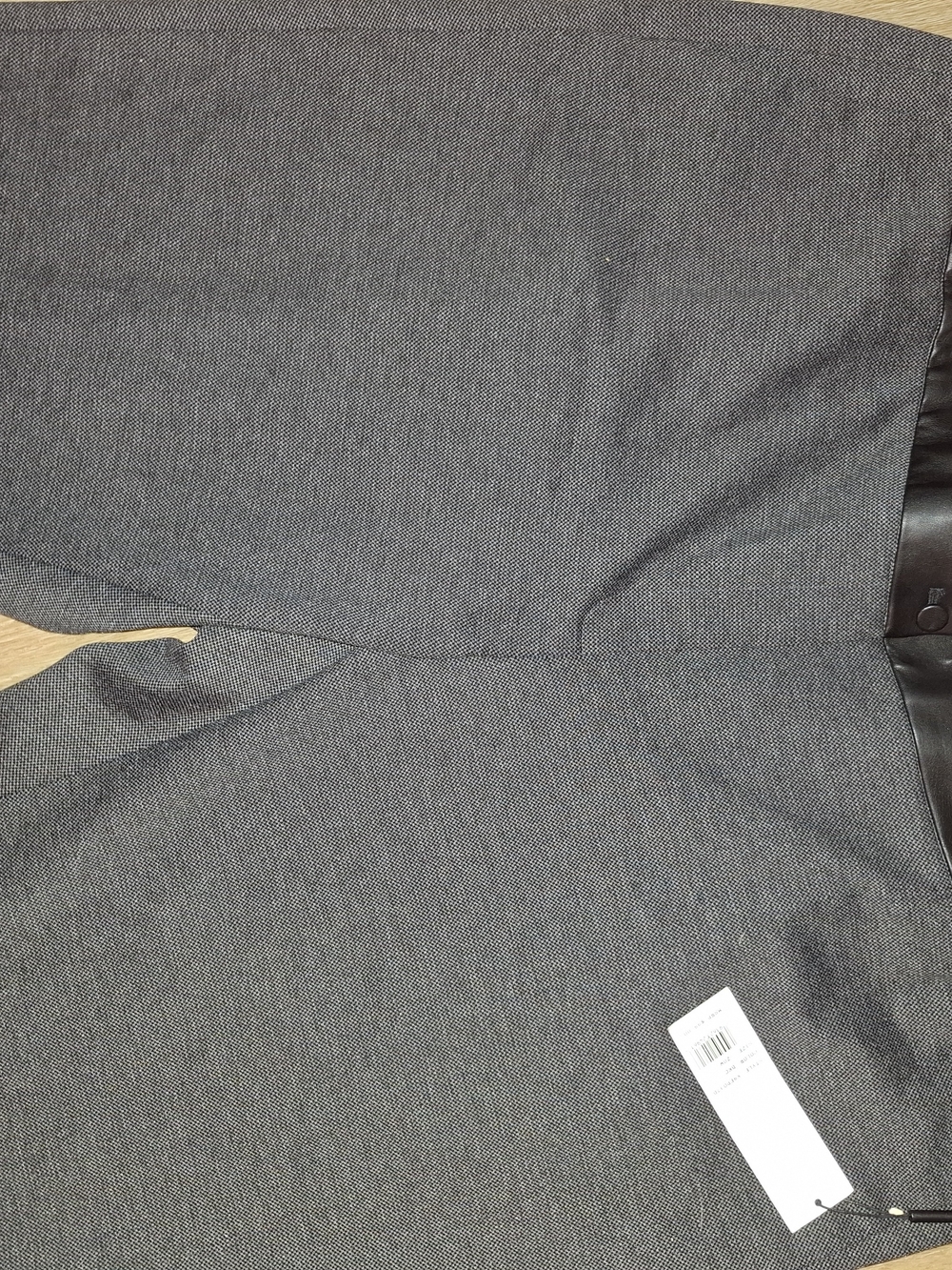 Calvin Klein Charcoal Ponte Ankle Pants with Faux-Leather Trim 20W - Picture 6 of 8